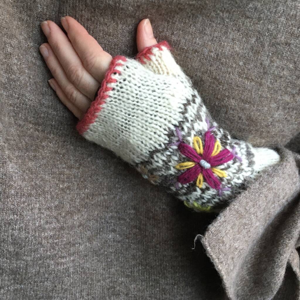 Scandi Style Wrist Warmer Mittens By Plum & Ivory