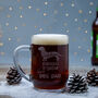 Personalised 'Best Dog Dad' Christmas Beer Glass, thumbnail 1 of 4