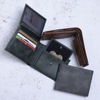 Personalised Rfid Protected Handmade Leather Wallet, 8 of 9