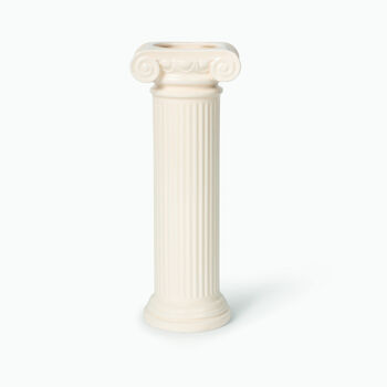 White Greek Column Vase, 3 of 4