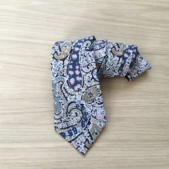Liberty Tie/Pocket Square/Cuff Link In Paisley, 8 of 8
