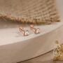 Sterling Silver Tiny Square Cz Earrings, thumbnail 7 of 12