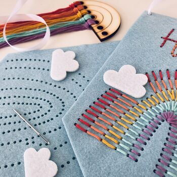 Hope Rainbow Banner Embroidery Sewing Kit, 5 of 5