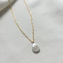 Freshwater Teardrop Pearl 18k Gold Necklace, thumbnail 1 of 3