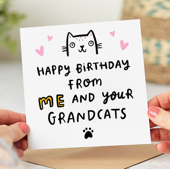 'From Me And Your Grandcat' Birthday Card, 2 of 3