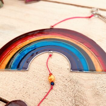 Rainbow And Heart Stained Glass Effect Sun Catcher, 6 of 10