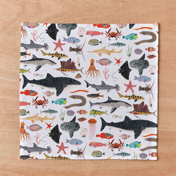 Sea Life Handkerchief Pocket Square, 2 of 2