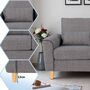 Three Seater Sofa Comfortable Fabric Sofa With Cushions, thumbnail 12 of 12