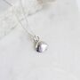 Tiny Shell Charm Necklace Sterling Silver, thumbnail 1 of 7