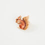 Fable Enamel Red Squirrel Brooch, thumbnail 2 of 4