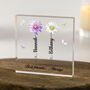 Personalised Best Friend Gift | Custom Flower Acrylic Keepsake For Her, thumbnail 1 of 2