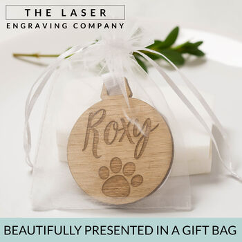 Personalised Pet Paw Christmas Bauble Decoration, 4 of 7