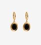 Enso Black Onyx And Molten Gold Drop Huggies, thumbnail 1 of 5