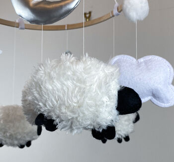 Fluffy Sheep Baby Mobile, 2 of 3
