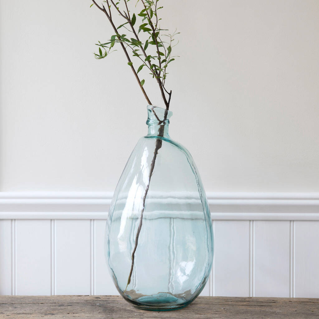 Garden Trading Tall Recycled Glass Bubble Vase, H48 Cm By Lisa Angel