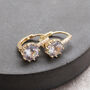 Silver Plated Crystal Drop Huggie Statement Earrings, thumbnail 3 of 6