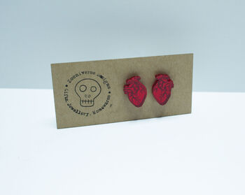 Anatomical Red Heart Stud, 3 of 5