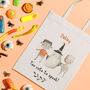 Personalised Halloween Trick Or Treat Tote Bag With Monsters, thumbnail 3 of 4