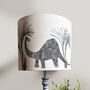 Dinosaur Linen Lampshade Metallic Lining, thumbnail 2 of 5