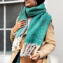 Personalised Turquiose Two Tone Winter Scarf, thumbnail 1 of 4