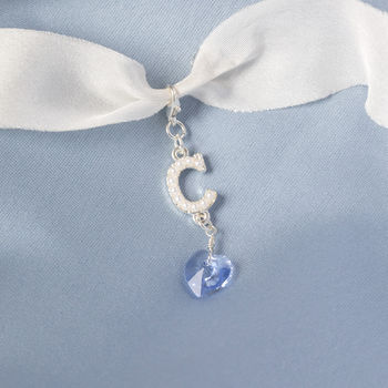 Something Blue Pearl Initial Bouquet Charm, 5 of 9