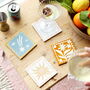 Set Of Four Celestial Square Ceramic Coasters, thumbnail 2 of 2