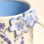 Ceramic Blue Wildflower Blooming Amazing Friend Mug, thumbnail 4 of 5