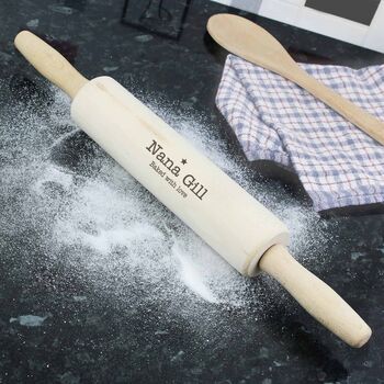 Personalised Bakers Wooden Rolling Pin, 3 of 5