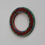 Handmade Mosaic Holly Christmas Wreath Wall Art, thumbnail 5 of 6