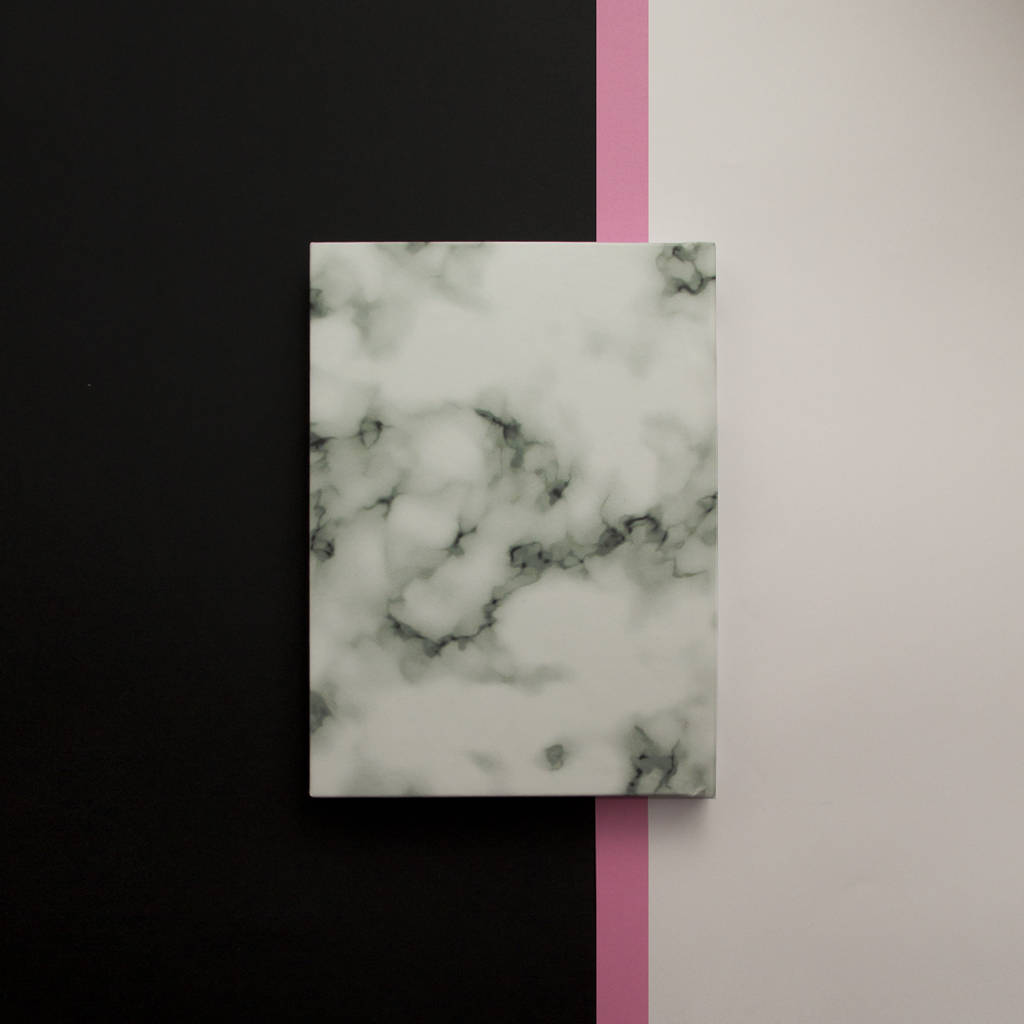 white marble notebook, lined, plain or graph paper by harper & blake