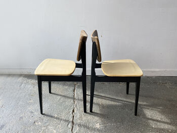 Pair Of Mid Century Vintage Retro Dining Chairs, 3 of 12