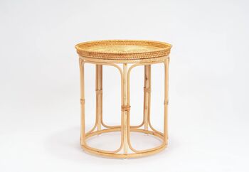 Boho Rattan Eco Friendly Side Table, 3 of 5