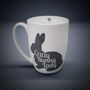 Crazy Bunny Lady Bone China Mug Free Personalisation, thumbnail 2 of 4