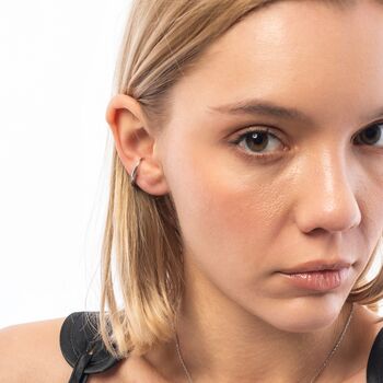 Fine Diamond Sterling Silver Ear Suspension Earrings, 5 of 12