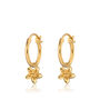 Forget Me Not Flower Charm Hoop Earrings, Sterling Silver Or Gold Plated, thumbnail 6 of 7