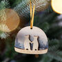 Personalised Couple's First Christmas Snow Globe Bauble, thumbnail 1 of 4