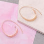 Ribbon Curl Rose Gold Plated Silver Drop Earrings, thumbnail 1 of 4