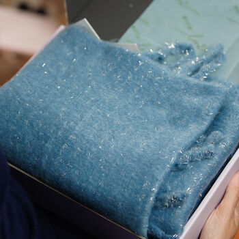 Personalised Chunky Metallic Plain Coloured Hand Felt Scarf, 6 of 10