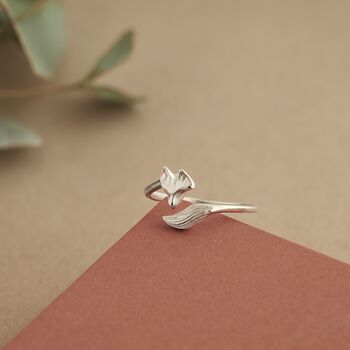 Sterling Silver Adjustable Fox Ring, 2 of 7