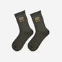 Women's Glitter Socks Black Gold Zodiac Aquarius, thumbnail 1 of 5