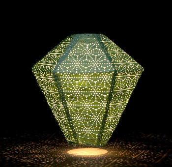 Green Diamond Moroccan Solar Lantern, 3 of 6