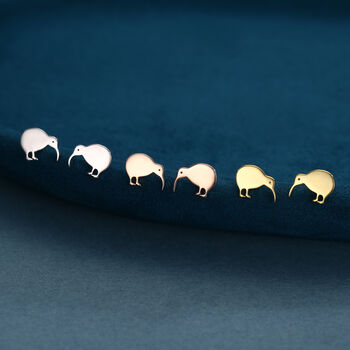 Sterling Silver Kiwi Bird Stud Earrings, 2 of 12