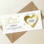 Personalised Christmas Surprise Scratch Card: Gold / Red Heart Design, thumbnail 4 of 12