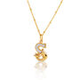 Gold Plated S Initial Necklace With Mother Of Pearl, thumbnail 2 of 6