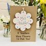 Personalised Teacher Thank You Wooden Flower Card, thumbnail 7 of 7