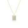 Matching Earrings And Necklace | Green And Cream | Rectangle Set, thumbnail 4 of 10