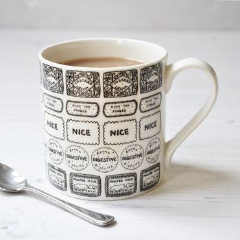 Biscuits Illustrated Black And White Mug, 5 of 8