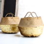 Gold Sequin Dipped Seagrass Basket, thumbnail 1 of 6