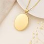 Personalised Large Oval 9ct Gold Photo Locket Necklace, thumbnail 3 of 10