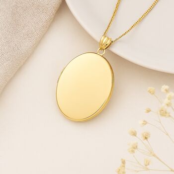 Personalised Large Oval 9ct Gold Photo Locket Necklace, 3 of 10